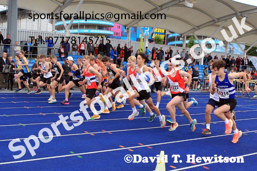 Mens under-17s 2022 Northern Road Relays, SportsCity, Manchester. Photo: David T. Hewitson/Sports for All Pics
